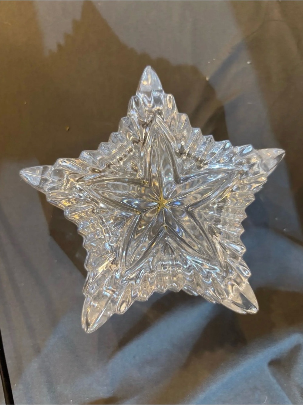 Star-Shaped Cut Crystal Decorative Box Noritake